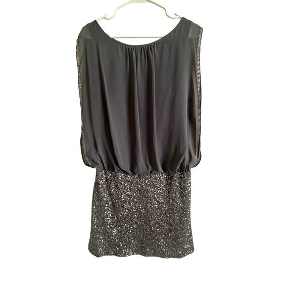 Cache Gray Sheath Mini Dress Sleeveless Scoop Neck - Picture 3 of 16